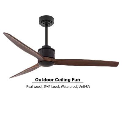 42 Inch 52 Inch Modern DC Motor Remote Control Solid Wood Blade Led Ceiling Fan