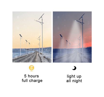 ROHS Multiscene Solar LED Street Light Lamp No Flicker Substantial