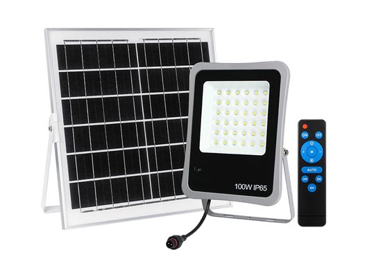 Waterproof Solar 100W LED Flood Light With Solar Panel Durable Multipurpose