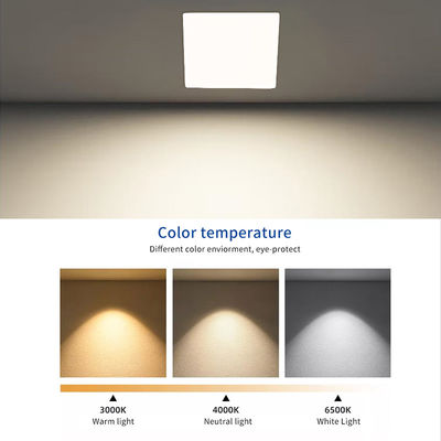 Aluminium tanpa bingkai IP44 permukaan persegi 18W 24W 36W 48W lampu panel led