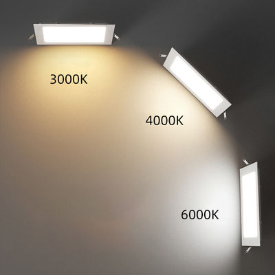 Indoor Lighting Recessed Mounted Slim Round Square Led Panel Light For Home Office Ceiling