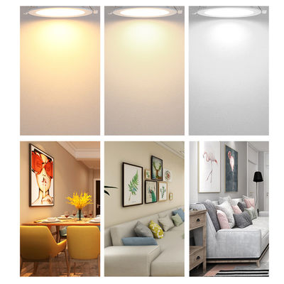 Indoor Lighting Recessed Mounted Slim Round Square Led Panel Light For Home Office Ceiling