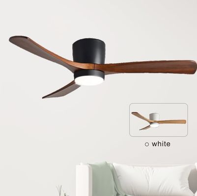 42 Inch 52 Inch Modern DC Motor Remote Control Solid Wood Blade Led Ceiling Fan With Ligh