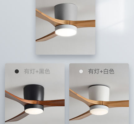 42 Inch 52 Inch Modern DC Motor Remote Control Solid Wood Blade Led Ceiling Fan With Ligh