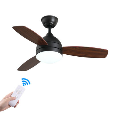 42 Inch 3 Leaf Solid Wood Blade Ceiling Fan Decorative Modern Luxury Supports Custom LED Ceiling Fan With Lights