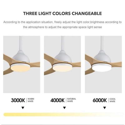 Modern Design 48 Inch Indoor Living Room Remote Control Led Ceiling Fan With Light