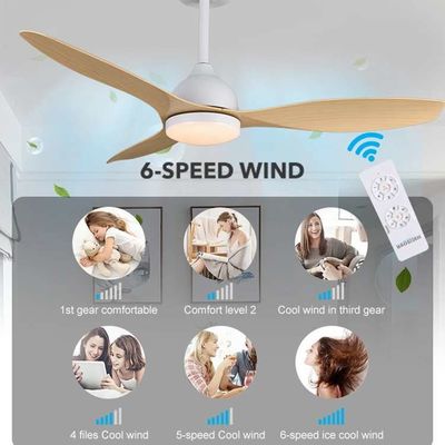 Modern Design 48 Inch Indoor Living Room Remote Control Led Ceiling Fan With Light
