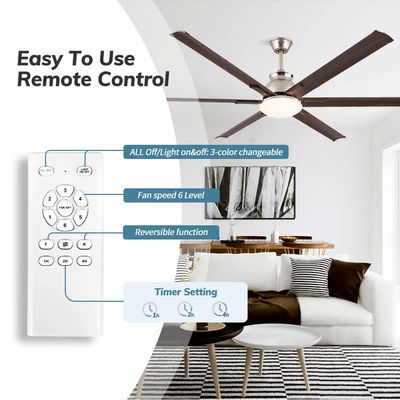 70&quot; 86&quot; High Power Motor Industrial Ceiling Fan with Light Aluminum Blades Remote Control 6 Speeds Ceiling Fan