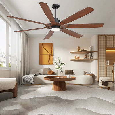 Moden Wooden HCA087 Solid Wood Led Chandelier Remote Control Ceiling Fan