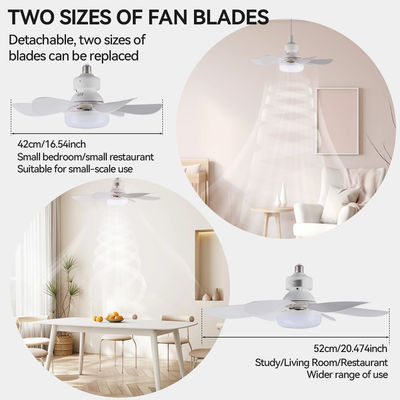 Ceiling Fan Lamp 6 Blades Dimmable LED E27 Ceiling Fan Light 3 Wind Speed Remote Control Modern ceiling fan with led lig