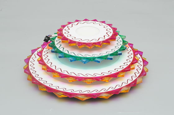 Personnalité de conception cadre de fleurs mince montage double couleur réglable décoration de plafond panneau LED